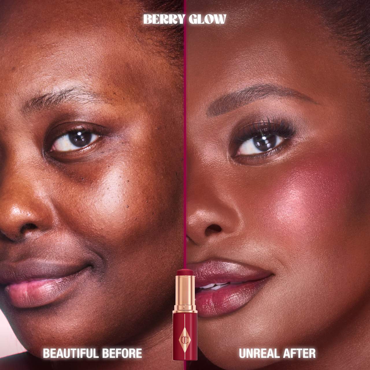 CHARLOTTE TILBURY Unreal Lip + Cheek Glow Blush Stick with Hyaluronic Acid *PRE ORDER*