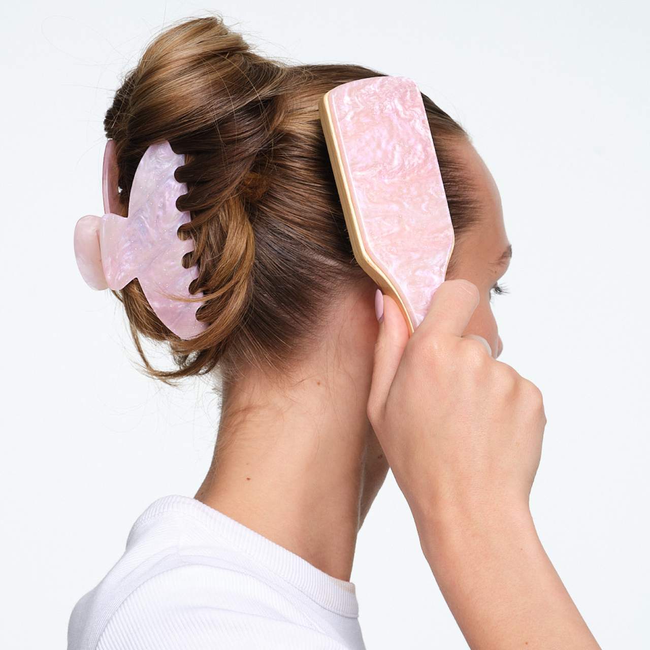 EMI JAY Mini Boar Bristle Hair Brush in Pink Sugar *PRE ORDER*