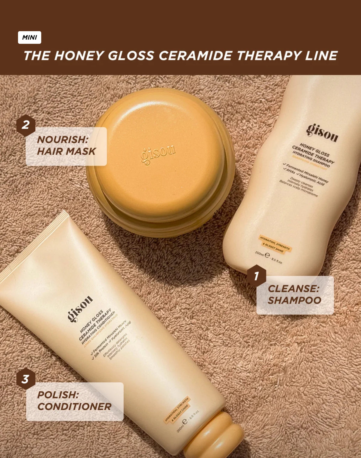 GISOU MINI HAIR THERAPY TRIO