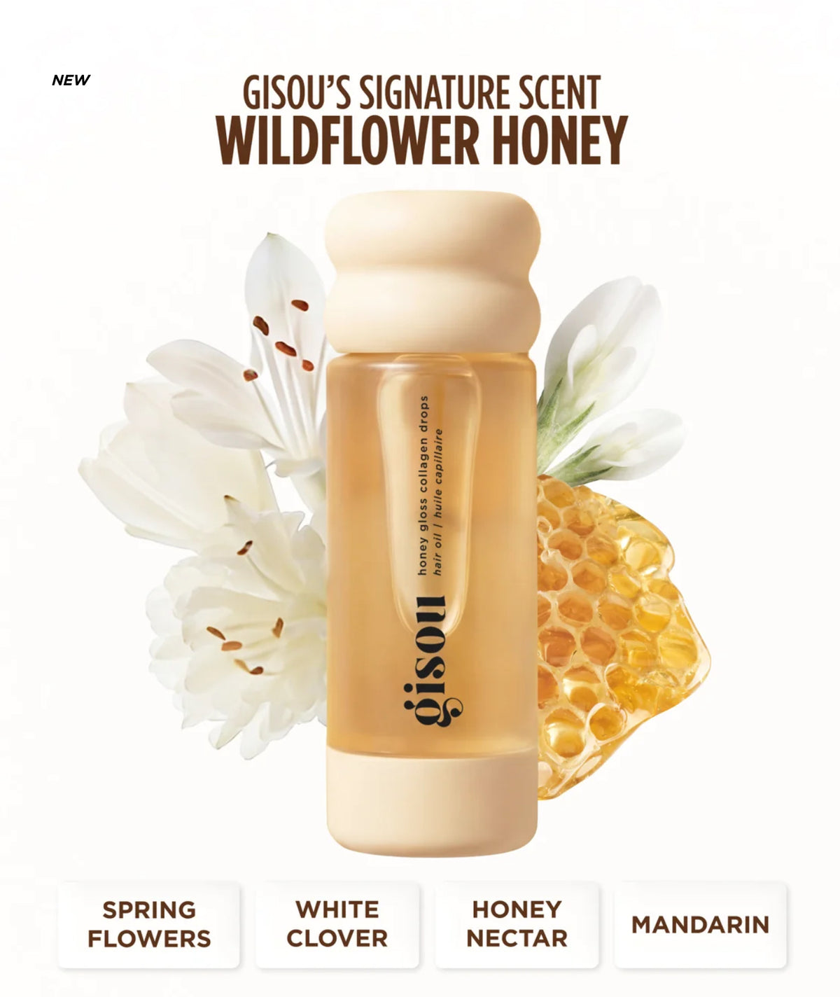 GISOU HONEY GLOSS COLLAGEN DROPS HAIR OIL *PRE ORDER*