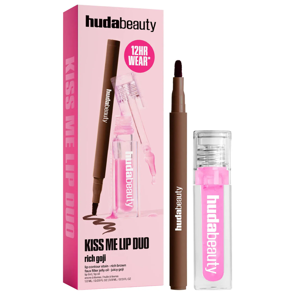HUDA BEAUTY Kiss Me Lip Contour Stain and Lip Jelly Gift Set *PRE ORDER*