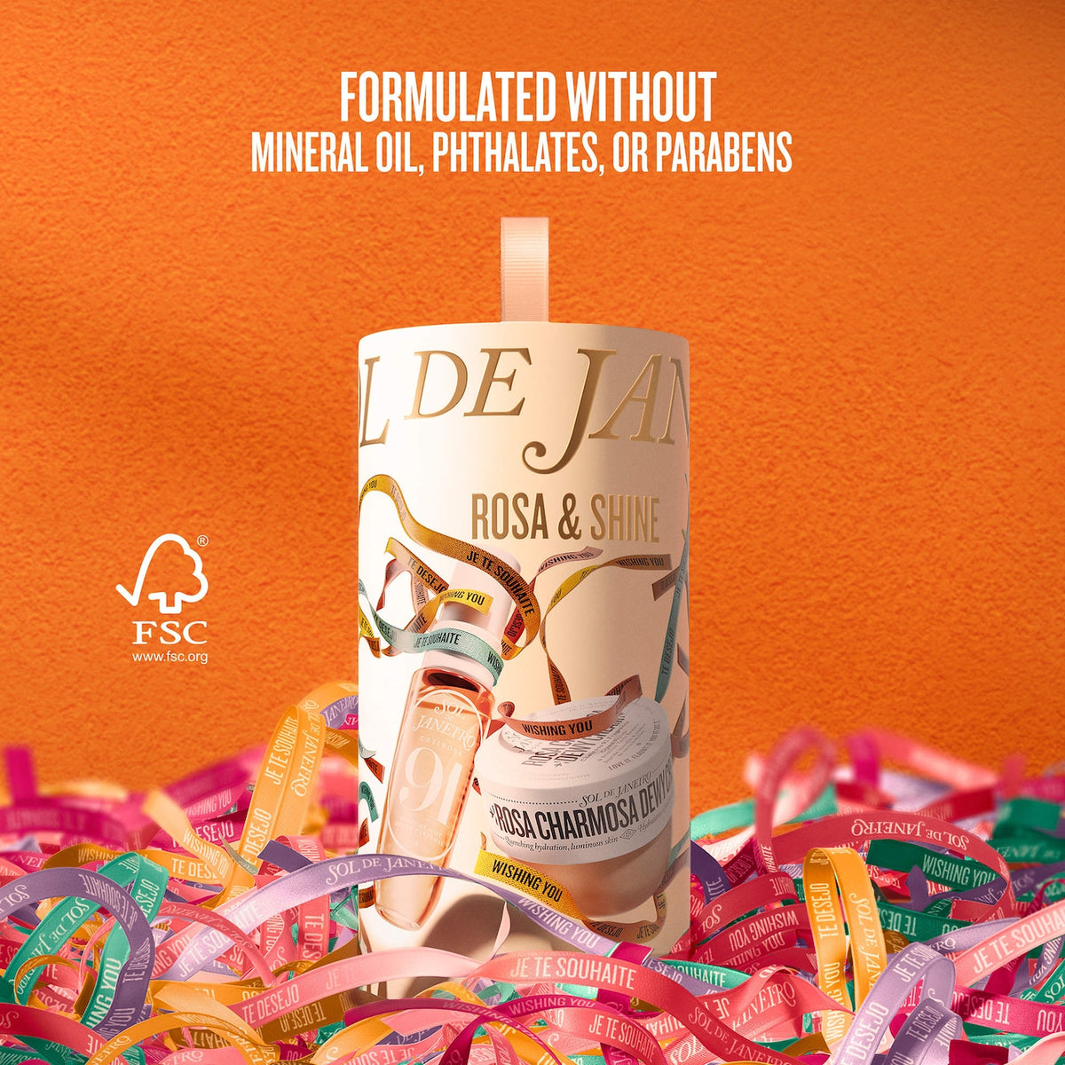 SOL DE JANEIRO Rosa & Shine Dewy Body Cream & Floral Gourmand Fragrance Duo
