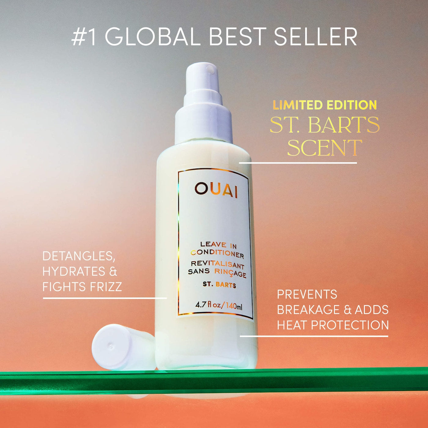 OUAI St. Barts Hair & Body Mist, Leave In Conditioner & Hair Oil Gift Set *PRE ORDER*