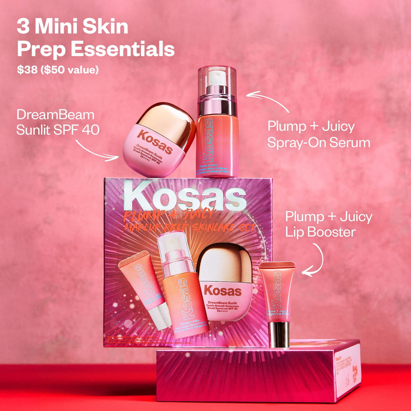 KOSAS Plump + Juicy Makeup Prep Skincare Set *PRE ORDER*