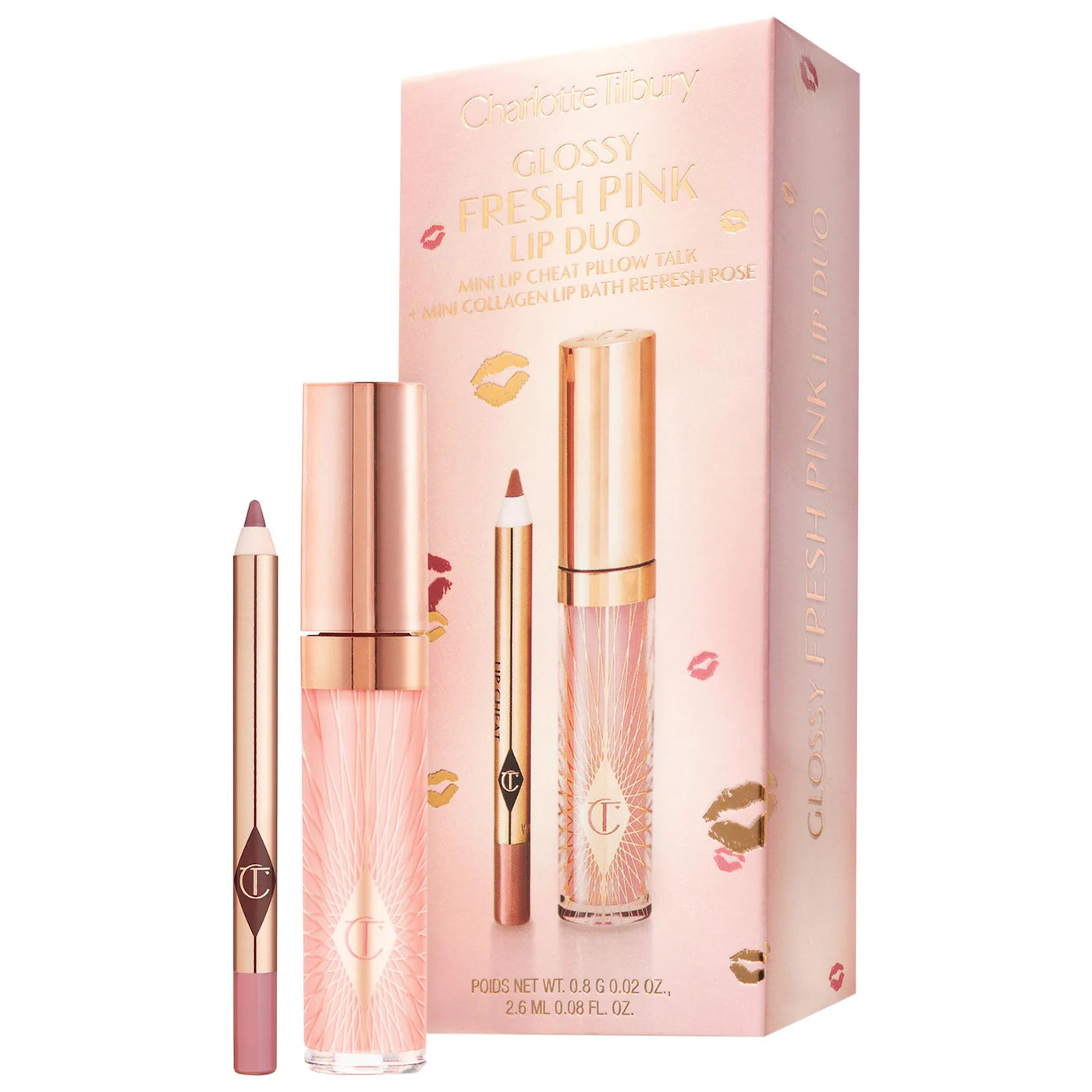 CHARLOTTE TILBURY Mini Glossy Pink Lip Gloss + Lip Liner Set *PRE ORDER*