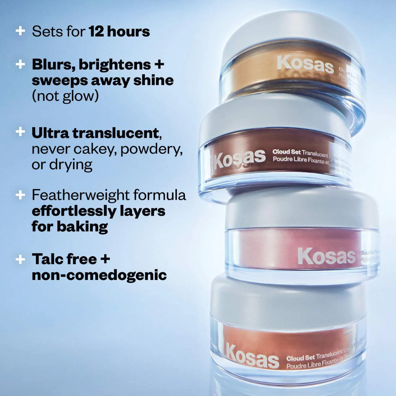 KOSAS Cloud Set Loose Translucent Talc-Free Setting + Blurring Powder