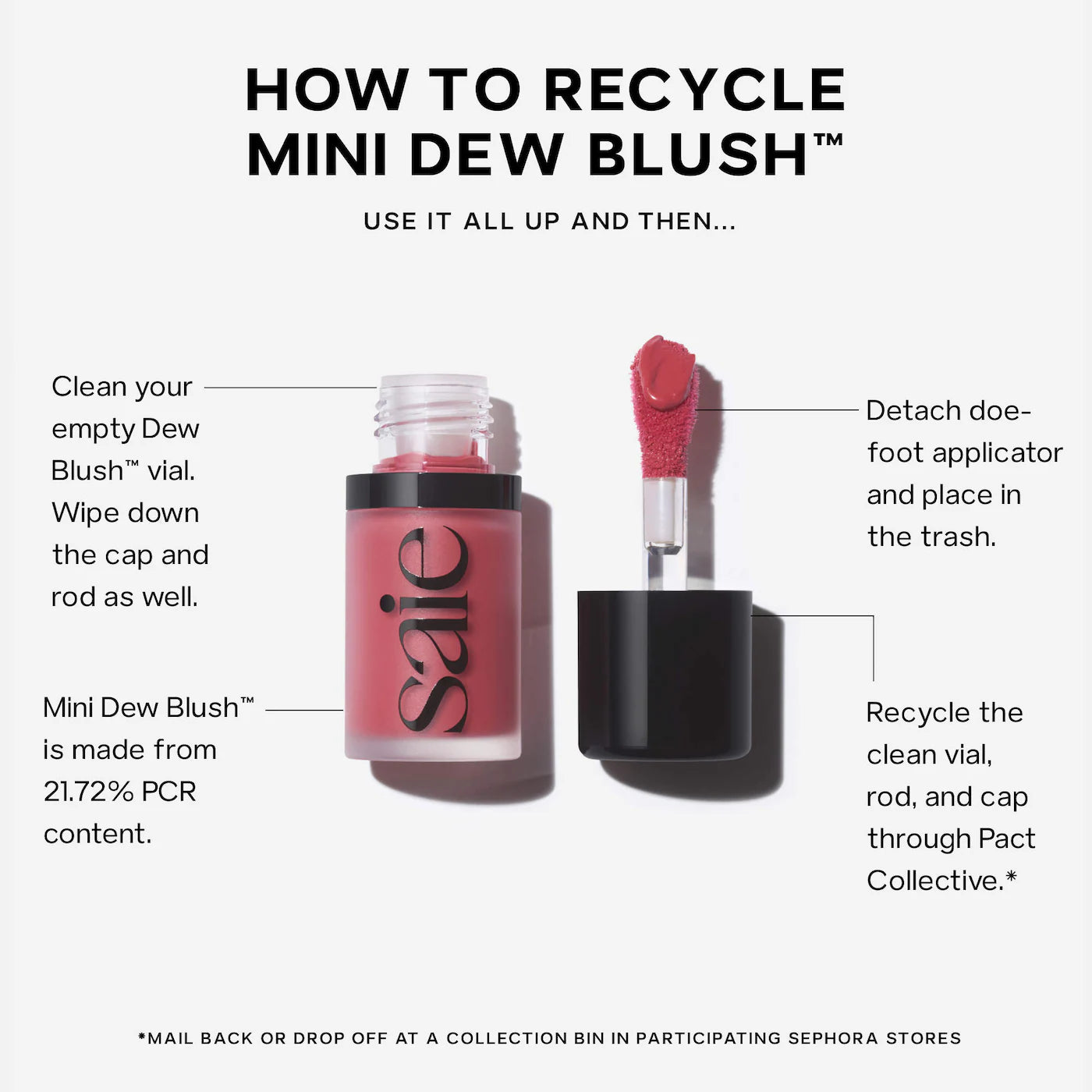 SAIE Mini Dew Blush Liquid Cream Blush *PRE ORDER*