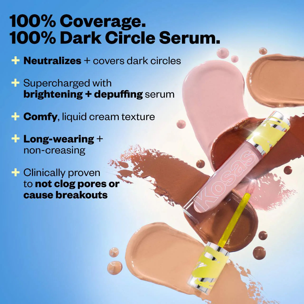 KOSAS Revealer Extra Bright Serum-Powered Color Correctors for Dark Circles