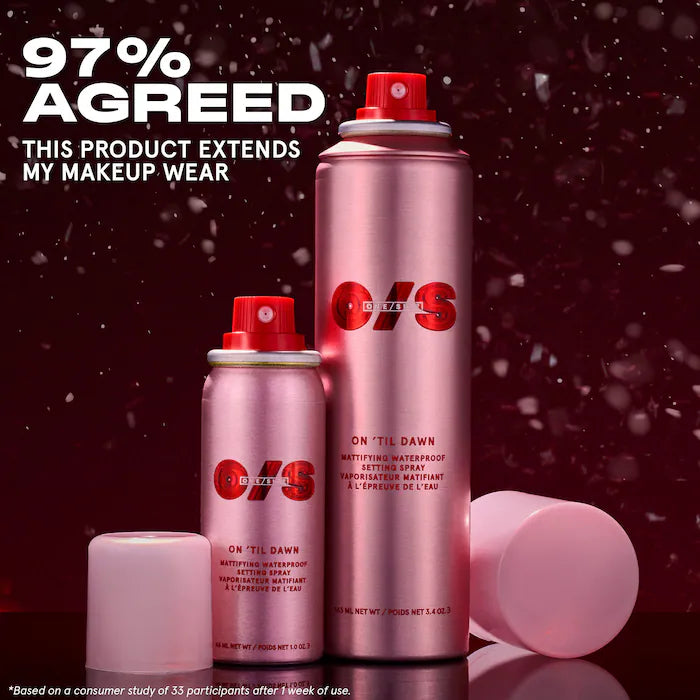 ONE SIZE On 'Til Dawn Mattifying Waterproof Setting Spray Big & Bitty Duo