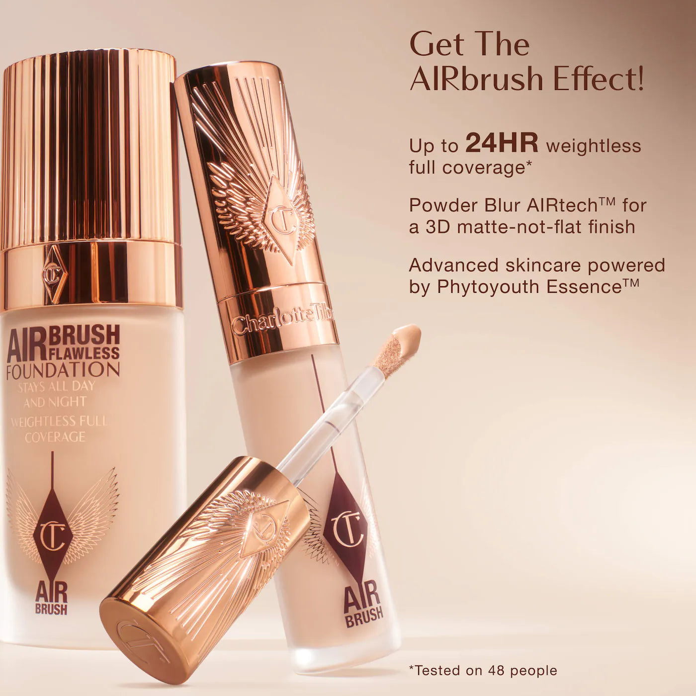 CHARLOTTE TILBURY Airbrush Flawless Crease-Proof Long-Wear Blur Concealer with Hyaluronic Acid *PRE ORDER*