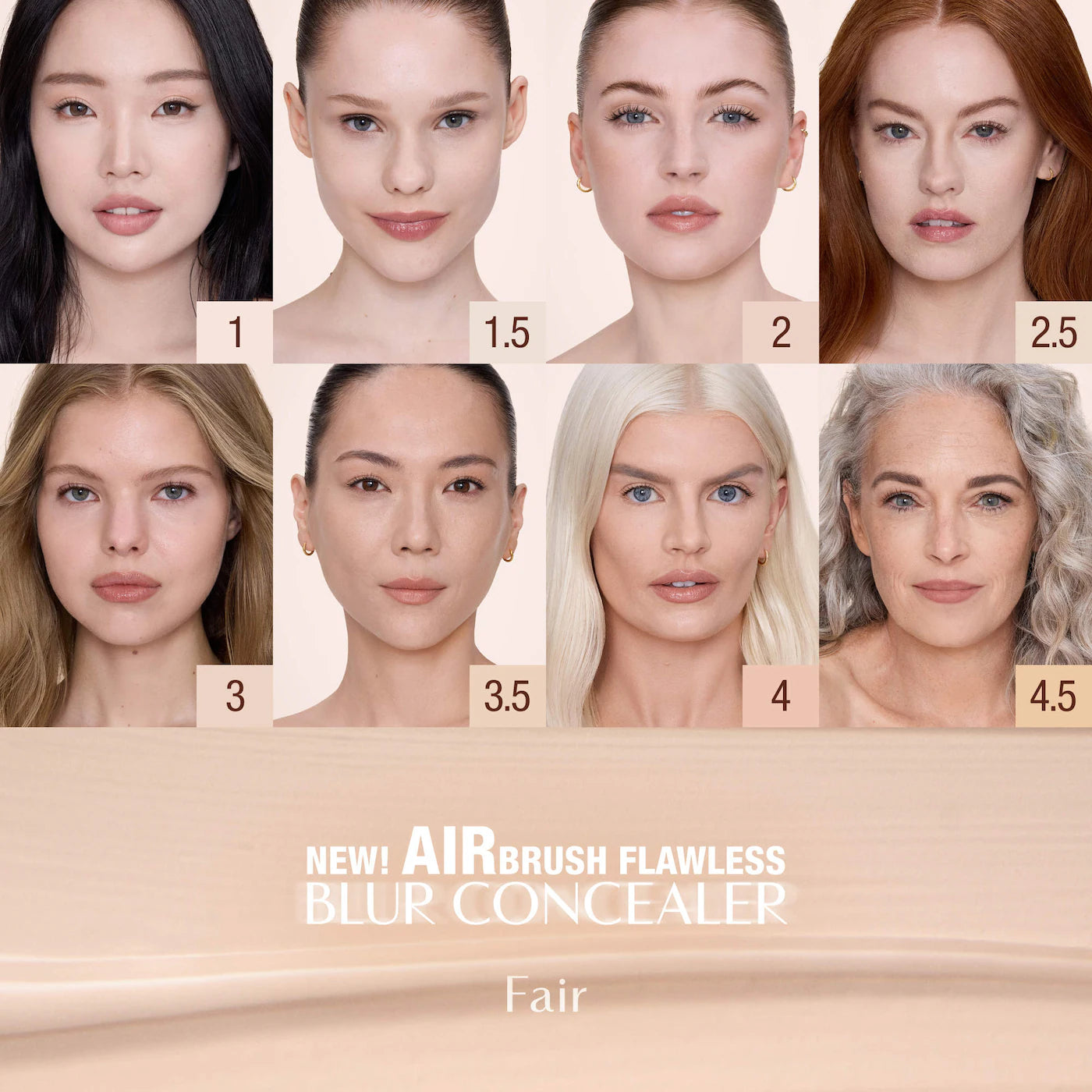 CHARLOTTE TILBURY Airbrush Flawless Crease-Proof Long-Wear Blur Concealer with Hyaluronic Acid *PRE ORDER*