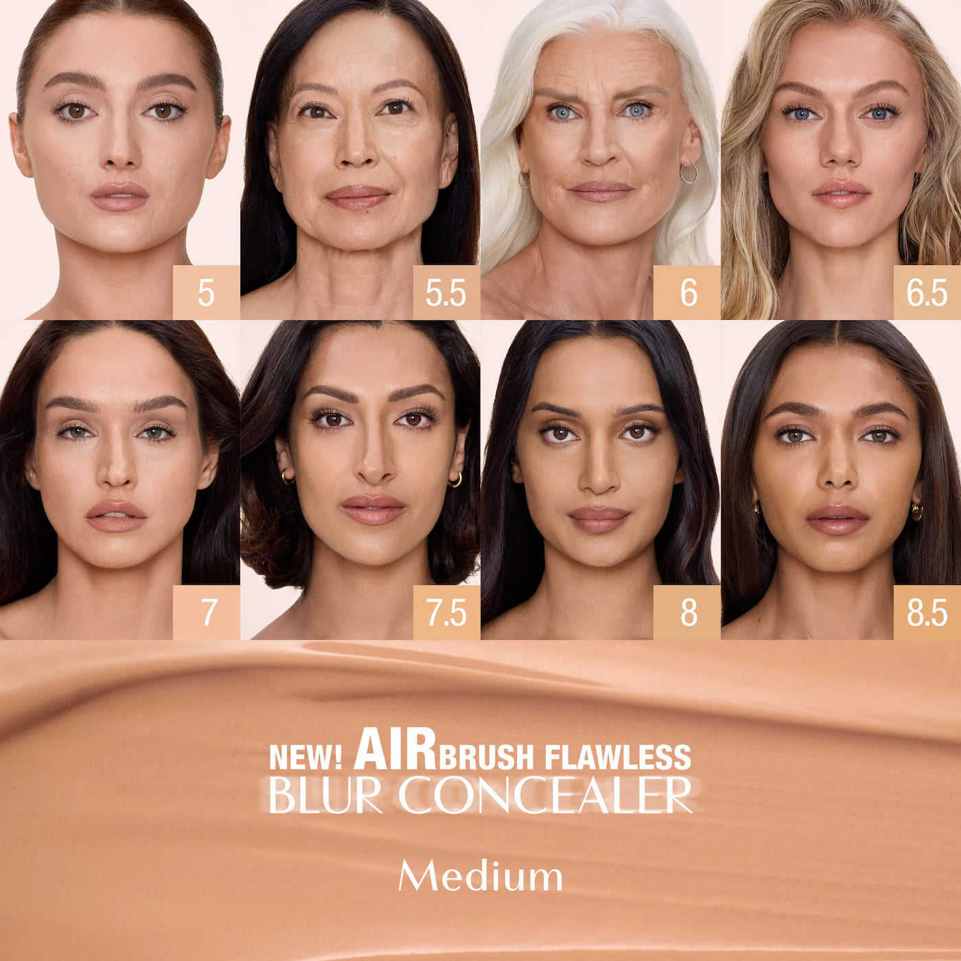 CHARLOTTE TILBURY Airbrush Flawless Crease-Proof Long-Wear Blur Concealer with Hyaluronic Acid *PRE ORDER*