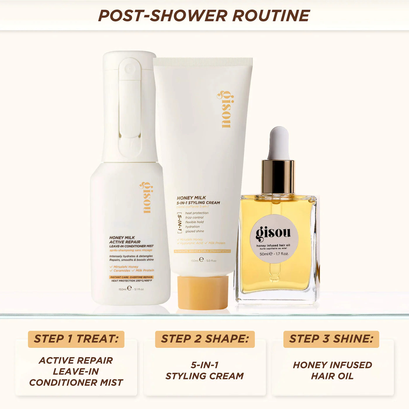 GISOU Honey Milk Active Repair Leave In Conditioner Mist *PRE ORDER*