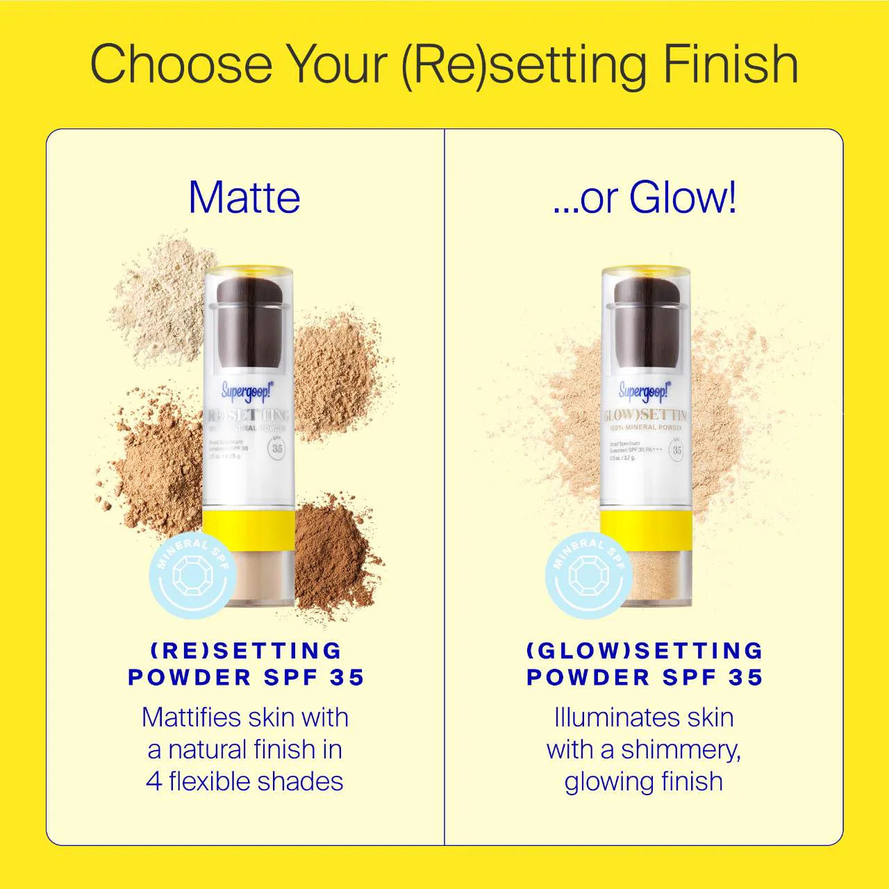 SUPERGOOP 100% Mineral (Re)setting Powder Face Sunscreen SPF 35 *PRE ORDER*