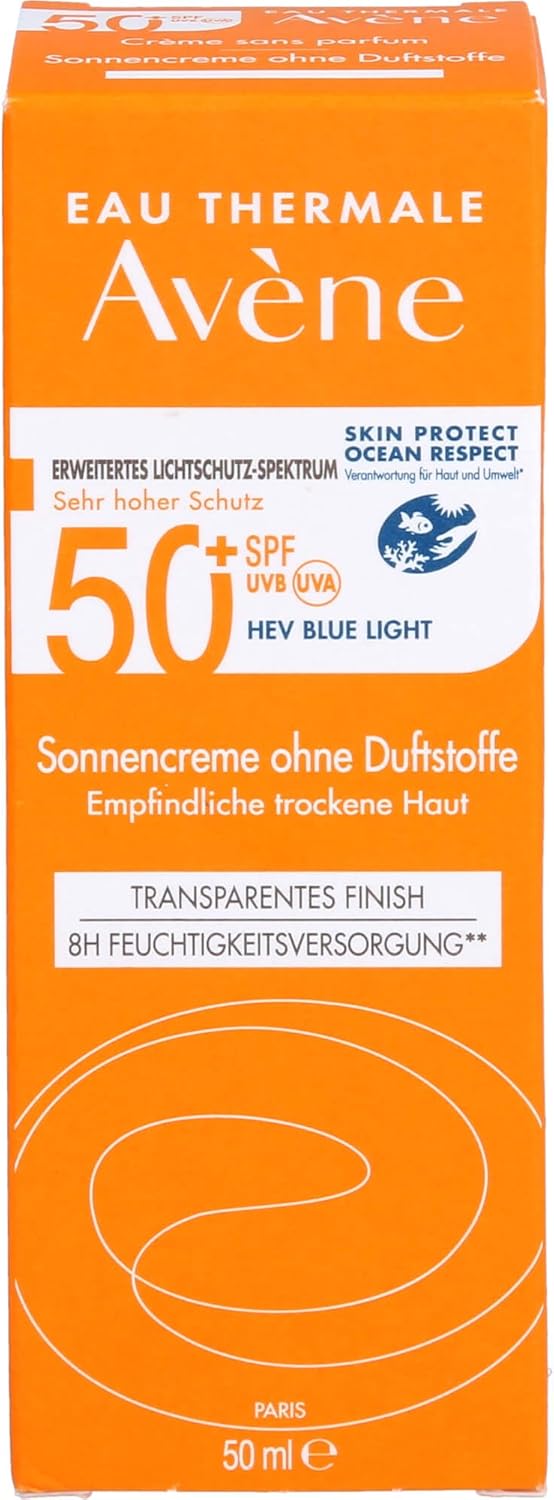 AVÈNE Crema Solar fps50, Sin Color para Piel Seca, 50ml