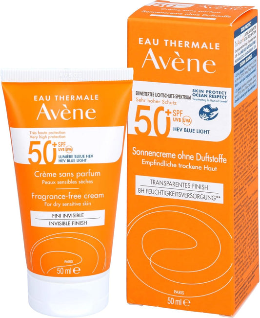 AVÈNE Crema Solar fps50, Sin Color para Piel Seca, 50ml