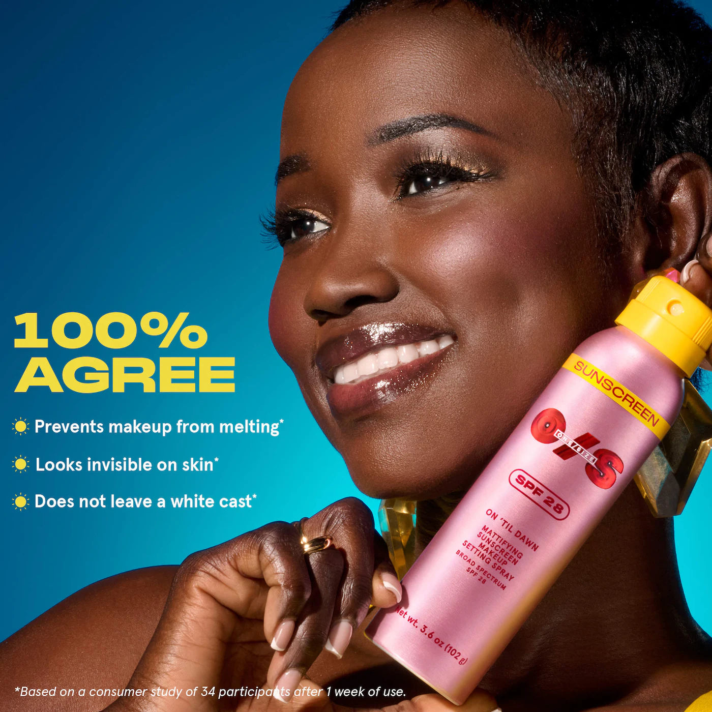 ONE SIZE On 'Til Dawn Mattifying Sunscreen Makeup Setting Spray SPF 28