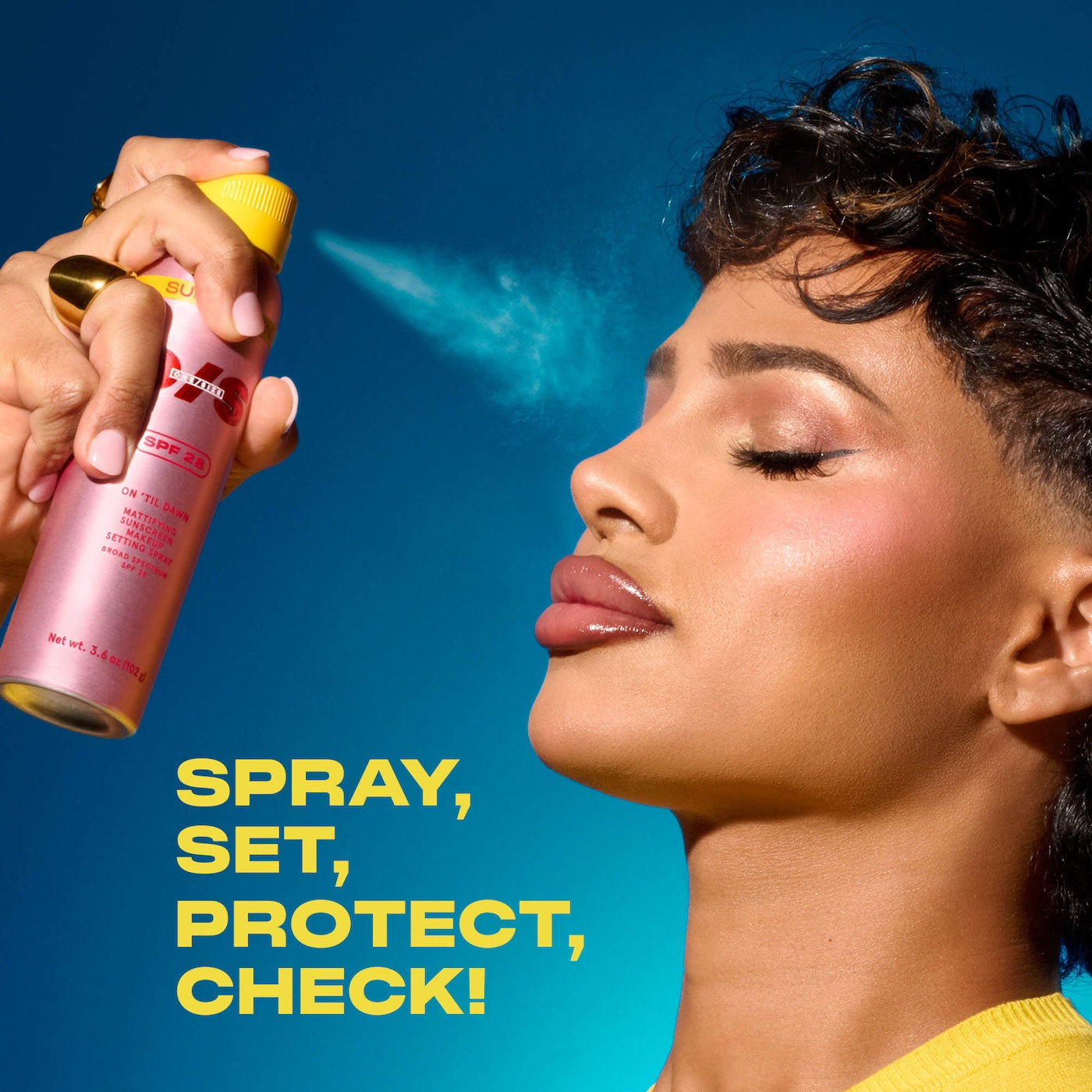 ONE SIZE On 'Til Dawn Mattifying Sunscreen Makeup Setting Spray SPF 28