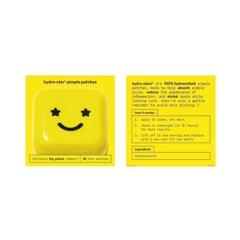 STARFACE Hydro-Star Pimple Patches + Refillable Compact - 32ct (yellow)