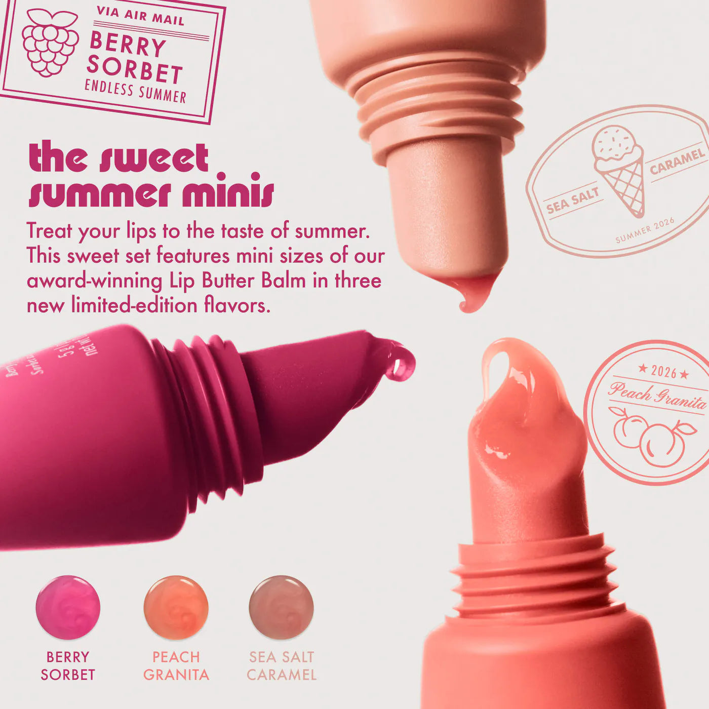 SUMMER FRIDAYS The Sweet Summer Minis Lip Butter Balm Trio Set *PRE ORDER*