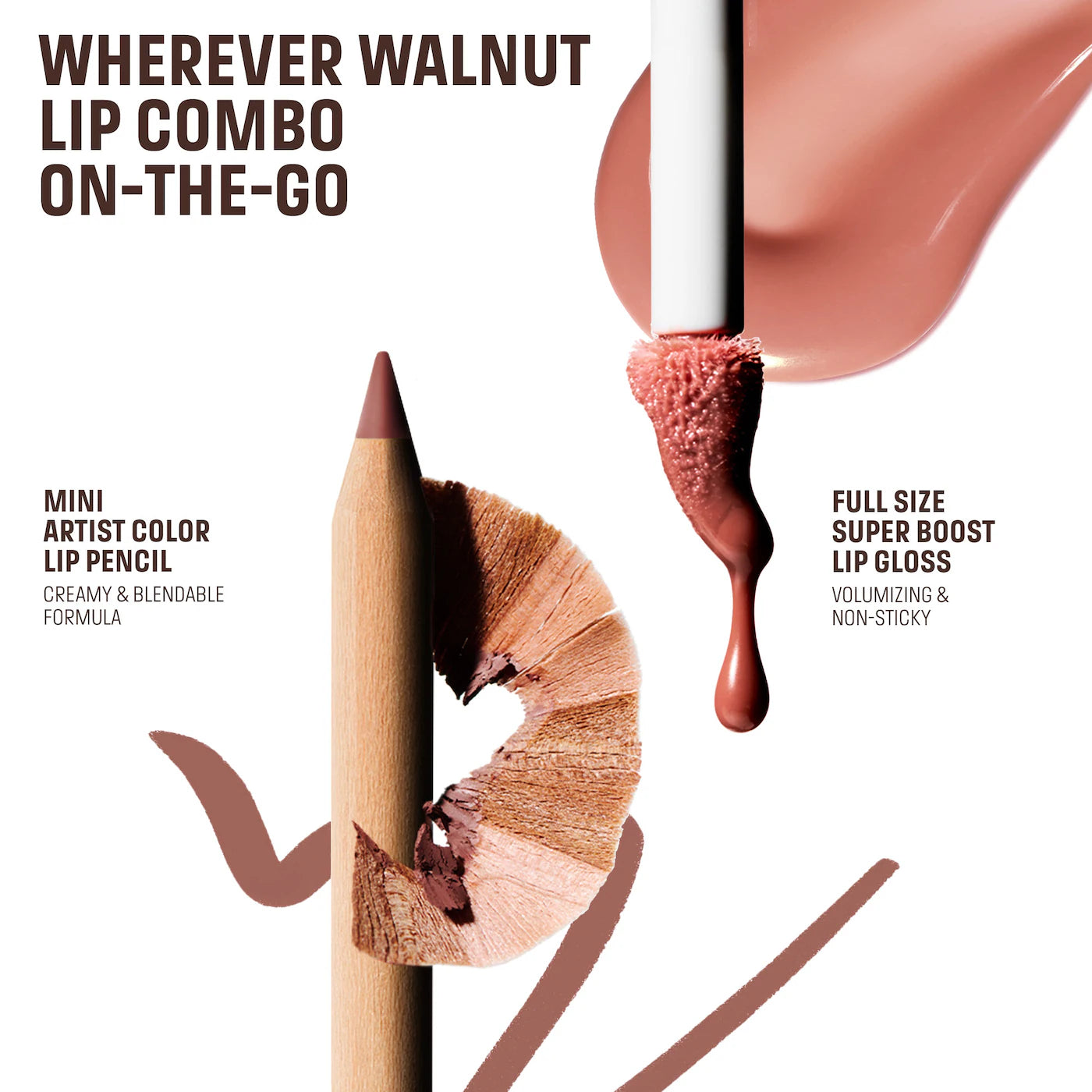 MAKE UP FOR EVER Mini Artist Color Pencil Lip Liner & Full Size Super Boost Lip Gloss Kit *PRE ORDER*