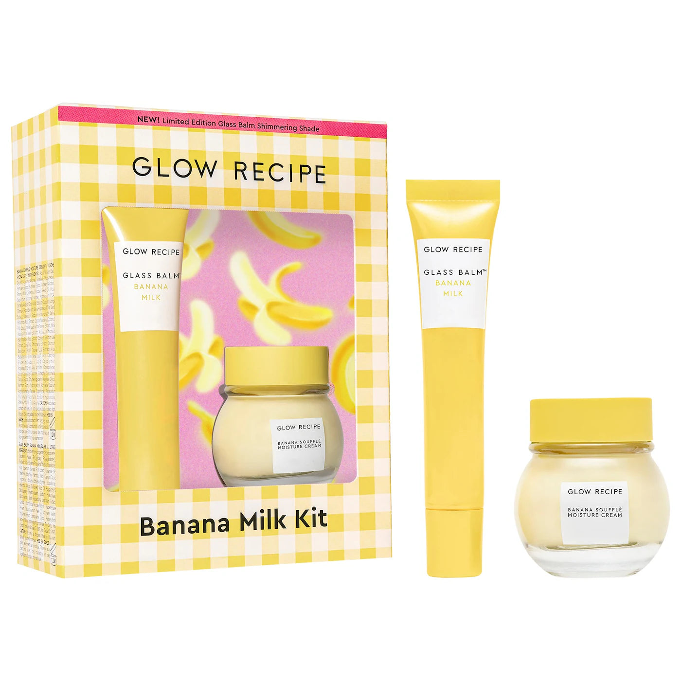 GLOW RECIPE Banana Moisturizing Cream & Shimmer Lip Treatment Duo *PRE ORDER*