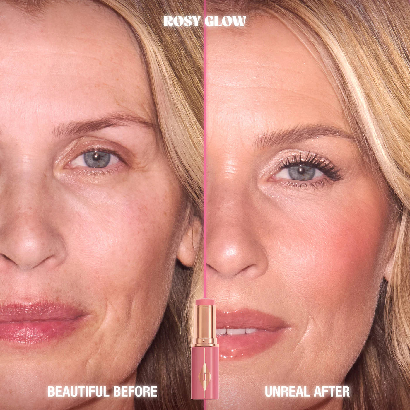 CHARLOTTE TILBURY Mini Unreal Lip + Cheek Glow Blush Stick with Hyaluronic Acid *PRE ORDER*