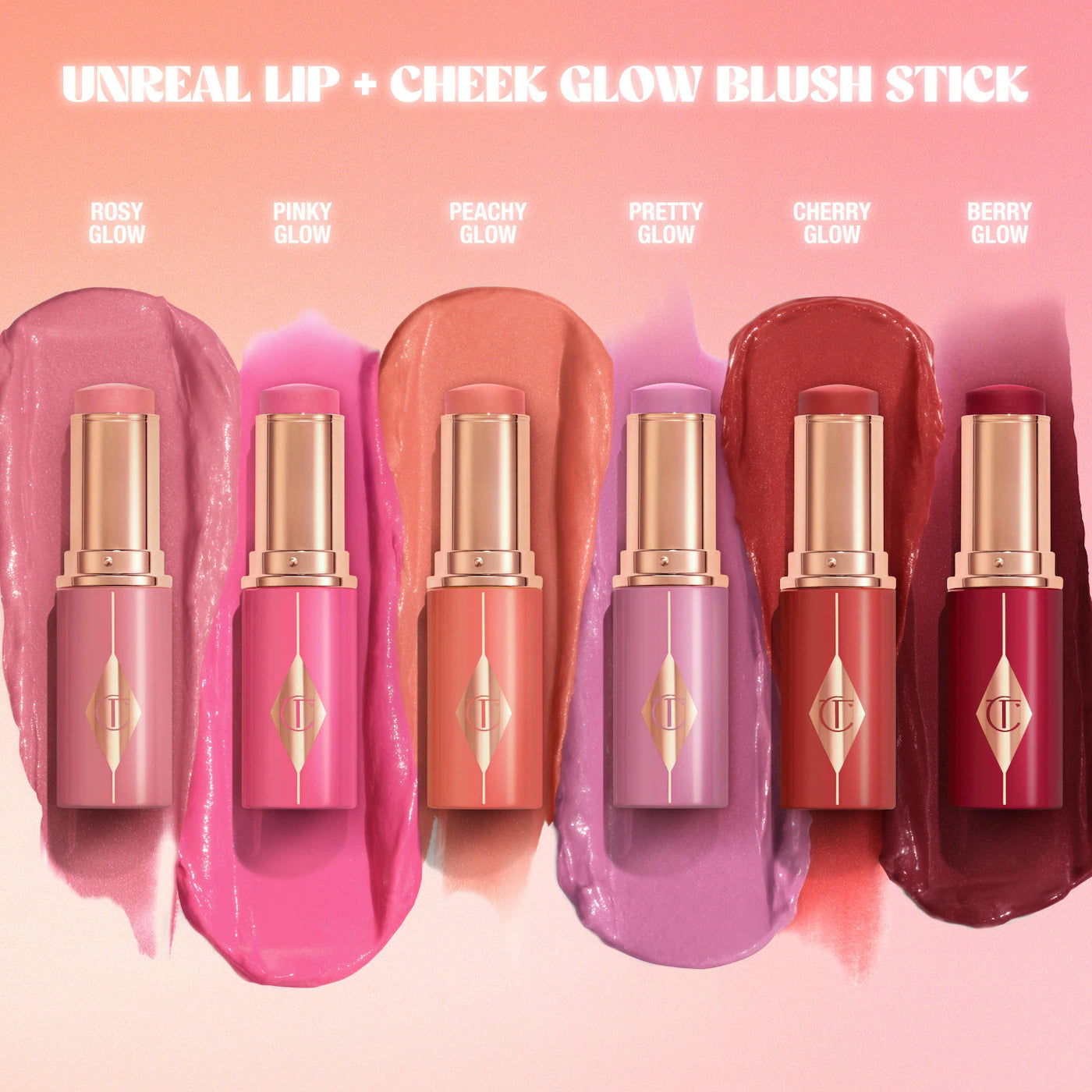 CHARLOTTE TILBURY Mini Unreal Lip + Cheek Glow Blush Stick with Hyaluronic Acid *PRE ORDER*
