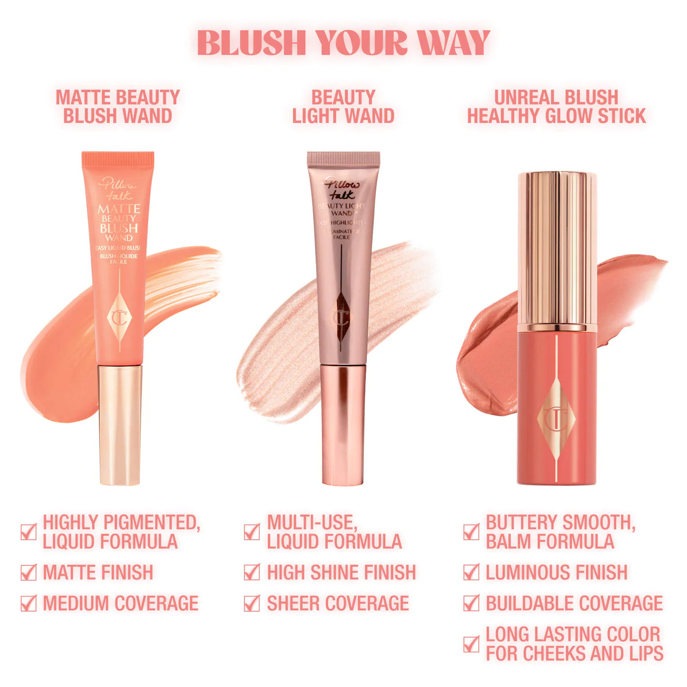 CHARLOTTE TILBURY Mini Unreal Lip + Cheek Glow Blush Stick with Hyaluronic Acid *PRE ORDER*