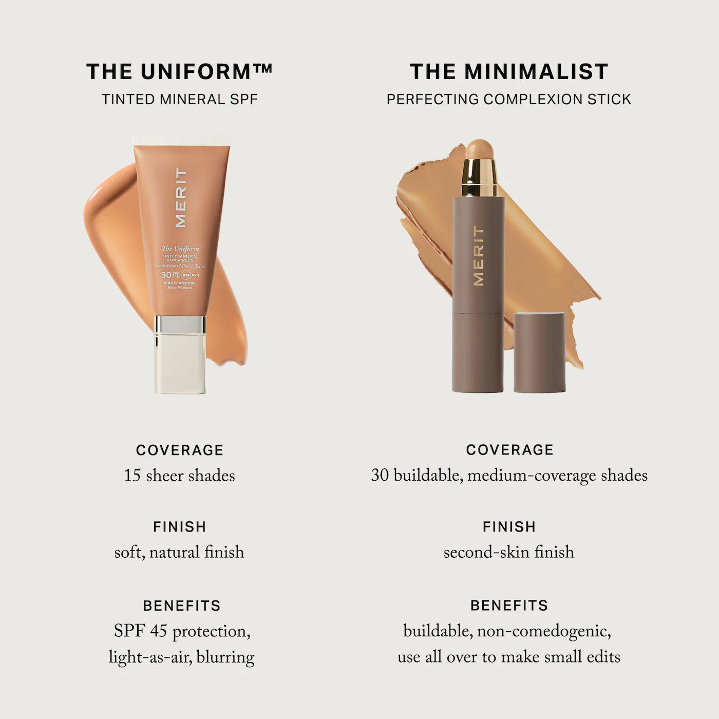 MERIT The Uniform™ Tinted Mineral Sunscreen Broad Spectrum SPF 45 *PRE ORDER*