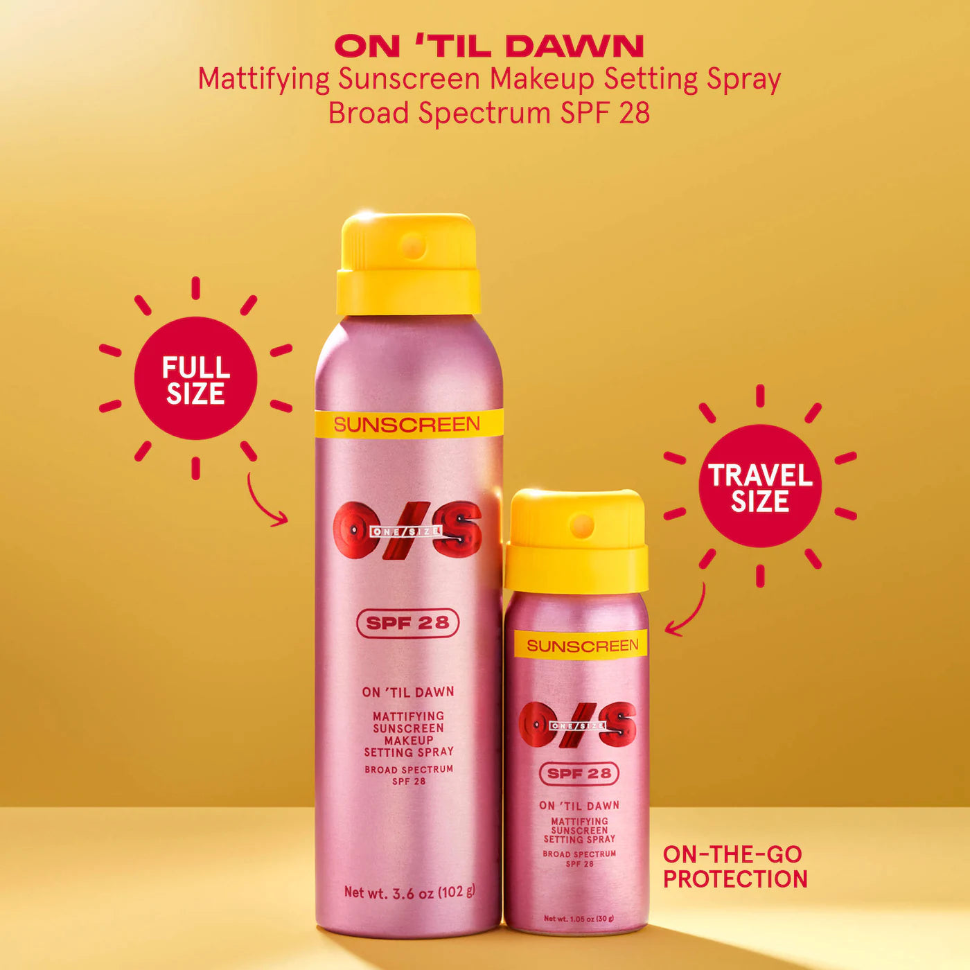 ONE SIZE On 'Til Dawn Mattifying Sunscreen Makeup Setting Spray SPF 28 *PRE ORDER*