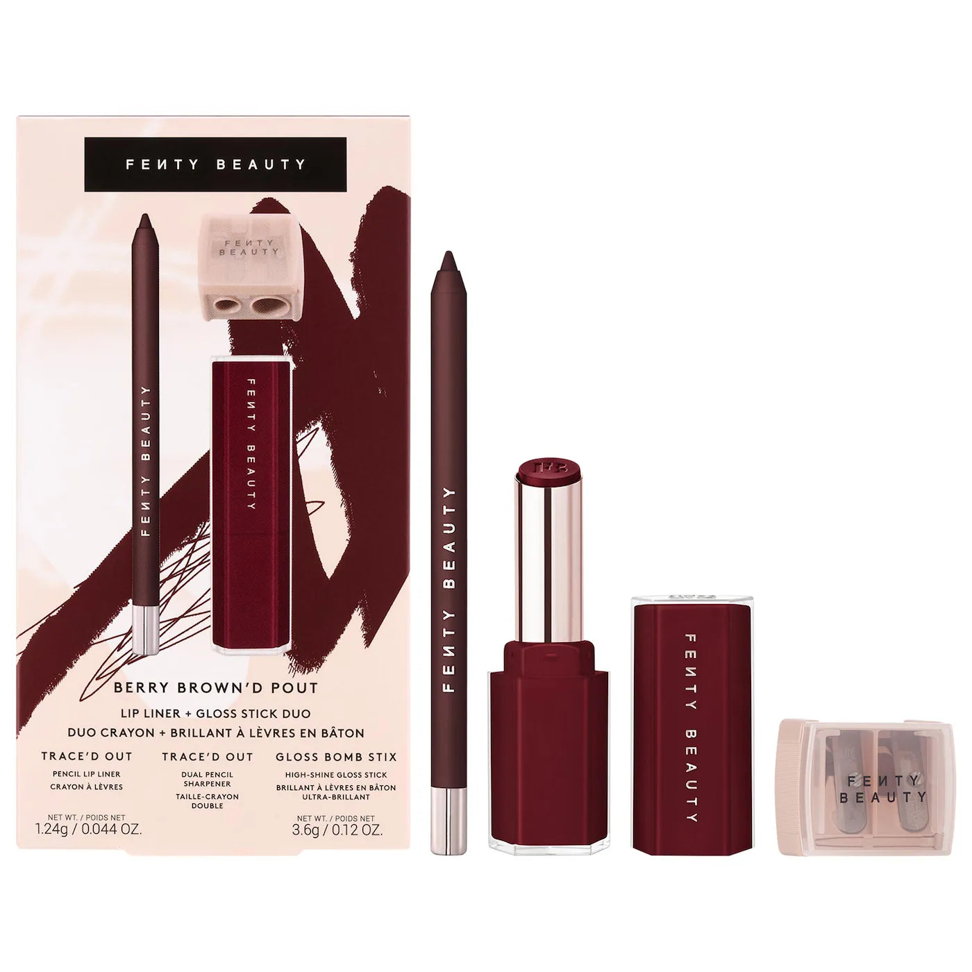 FENTY Berry Brown'd Pout Lip Liner + Gloss Stick Duo *PRE ORDER*
