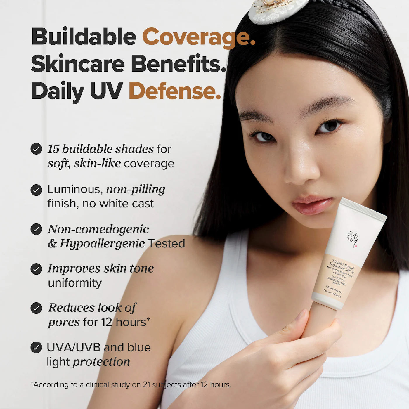 BEAUTY OF JOSEON Dayscreen Lightweight Tinted SPF 30 Mineral Sunscreen with Ceramides *PRE ORDER*