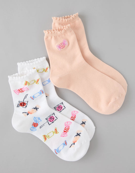 AMERICAN EAGLE AE Halloween Cropped Crew Socks 2-Pack