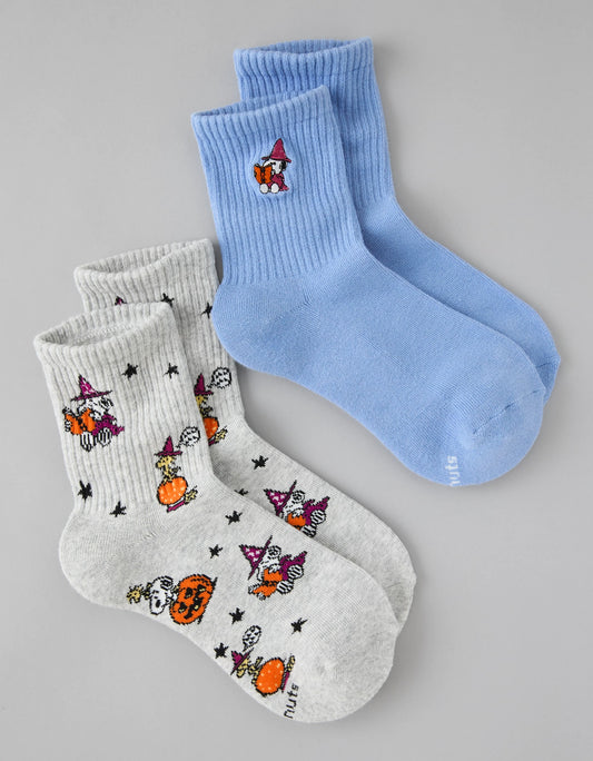 AMERICAN EAGLE AE Snoopy Cropped Crew Socks 2-Pack