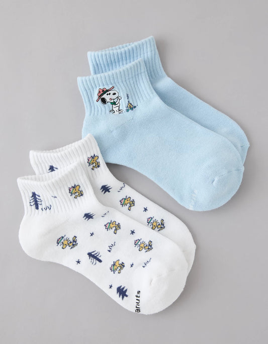 AMERICAN EAGLE AE Snoopy Graphic Shortie Crew Socks 2-Pack