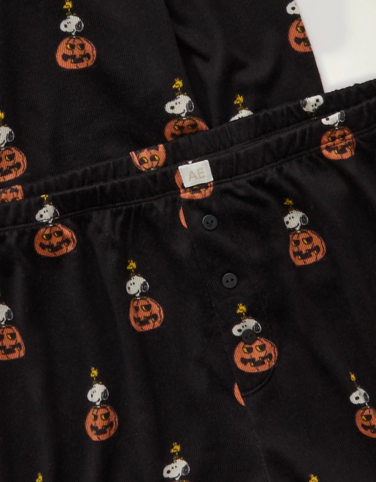 AMERICAN EAGLE AE Luxe Plush Long Sleeve + Short PJ Set