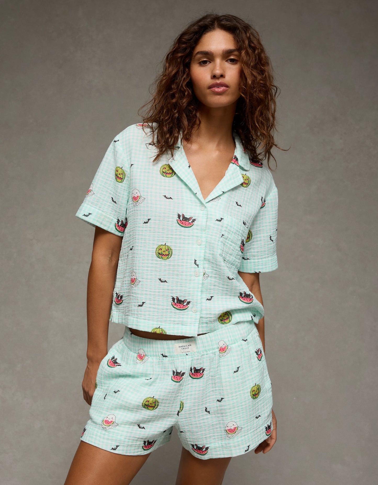 AMERICAN EAGLE AE Cotton Gauze Short-Sleeve PJ Set *PRE ORDER*
