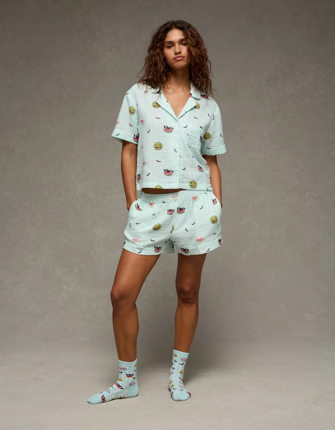 AMERICAN EAGLE AE Cotton Gauze Short-Sleeve PJ Set *PRE ORDER*