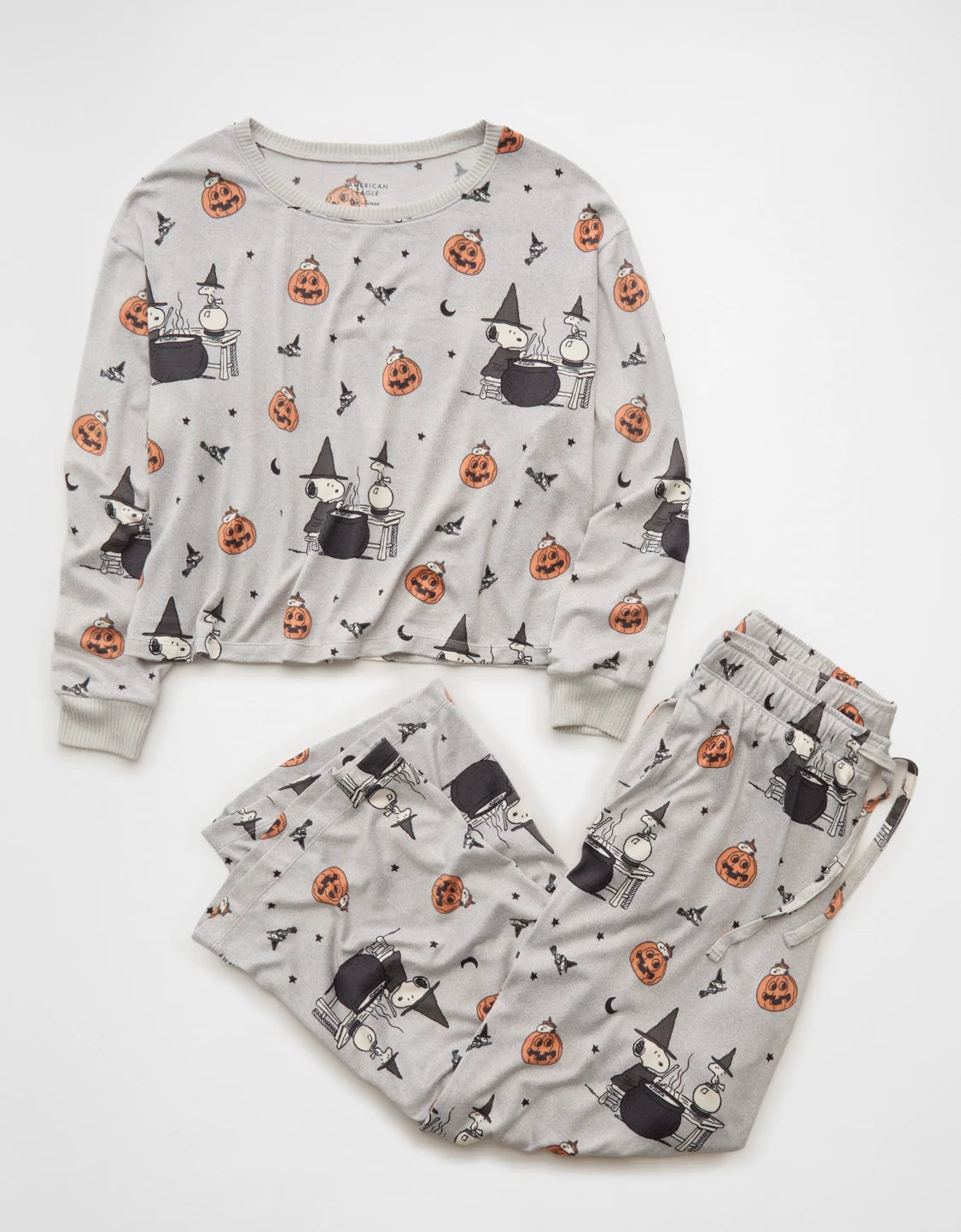 AMERICAN EAGLE AE Luxe Plush Snoopy Long Sleeve + Pant PJ Set *PRE ORDER*