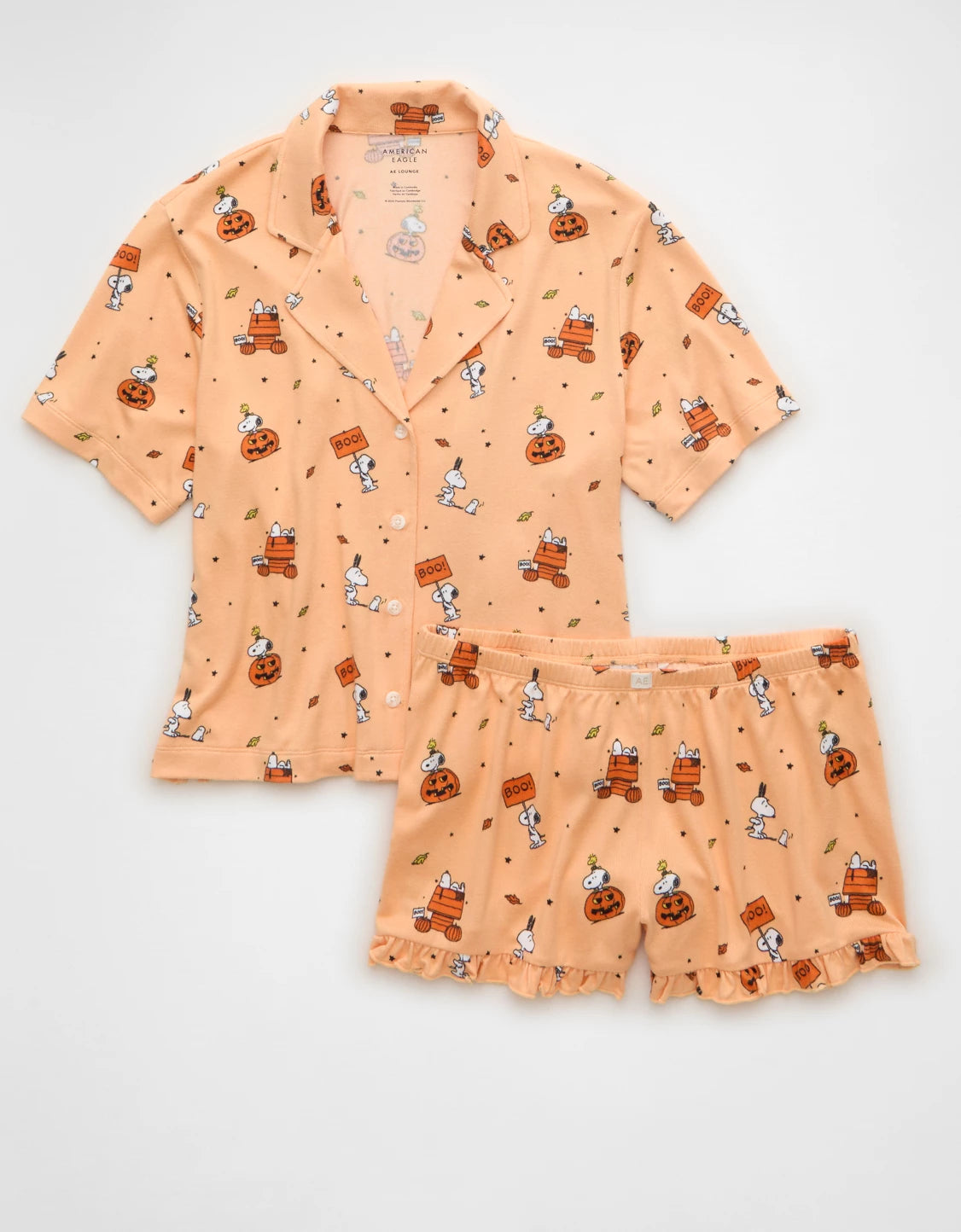 AMERICAN EAGLE AE Luxe Plush Snoopy Button-Up PJ Set *PRE ORDER*