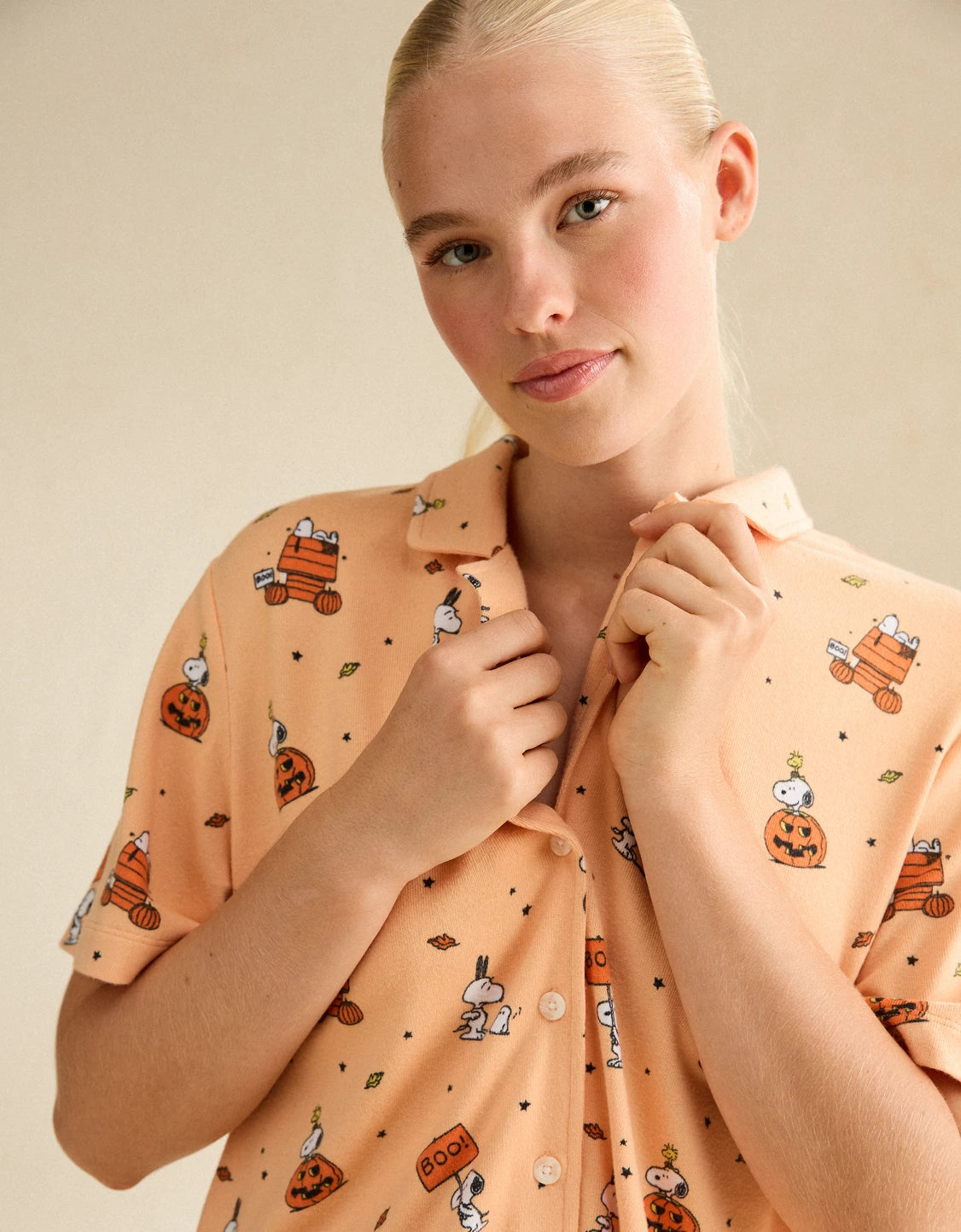 AMERICAN EAGLE AE Luxe Plush Snoopy Button-Up PJ Set *PRE ORDER*