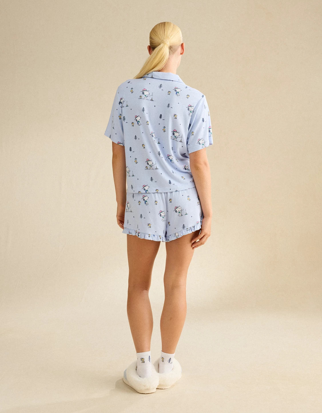 AMERICAN EAGLE AE Luxe Plush Snoopy Button-Up PJ Set *PRE ORDER*