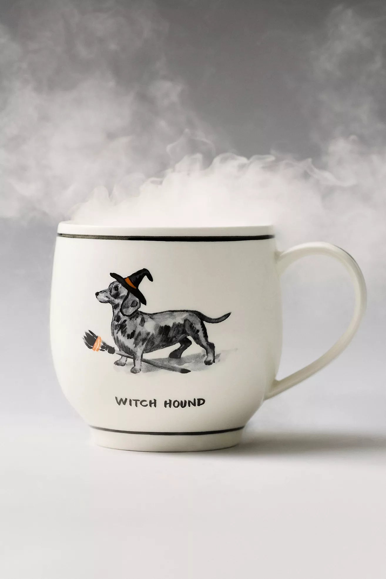 Molly Hatch Stoneware Halloween Dog Mug Witch Hound