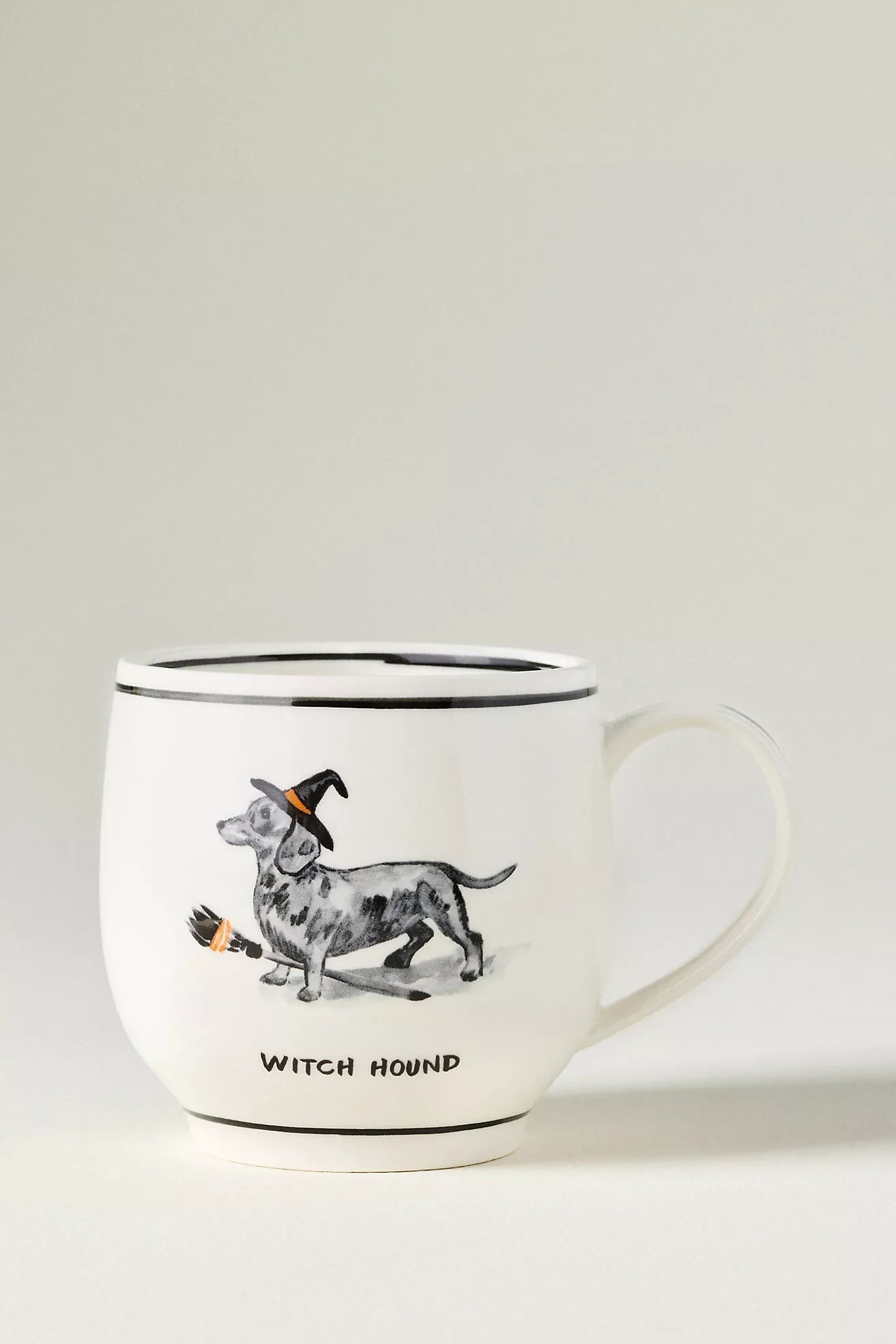 Molly Hatch Stoneware Halloween Dog Mug Witch Hound