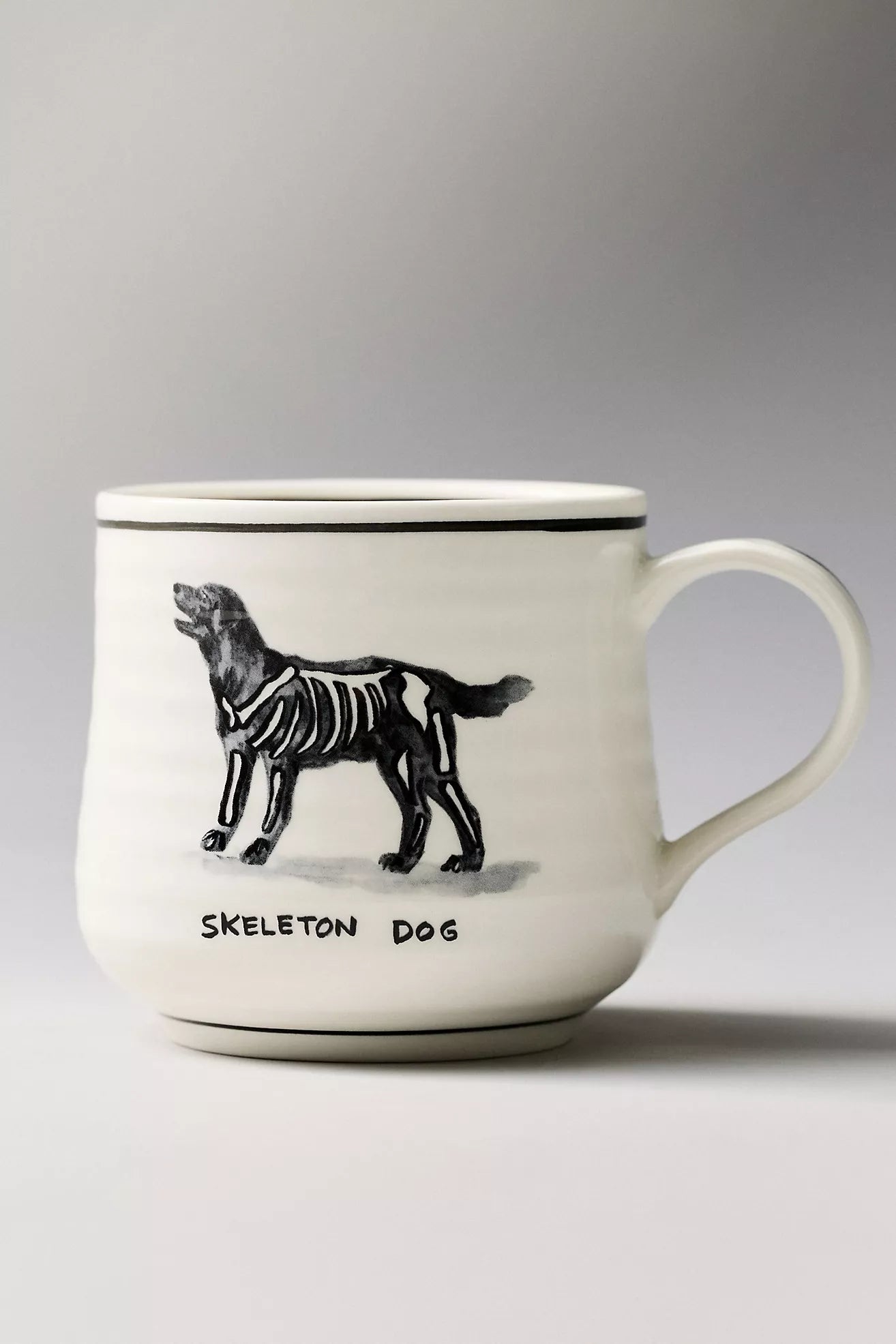 Molly Hatch Stoneware Halloween Dog Mug Skeleton Dog