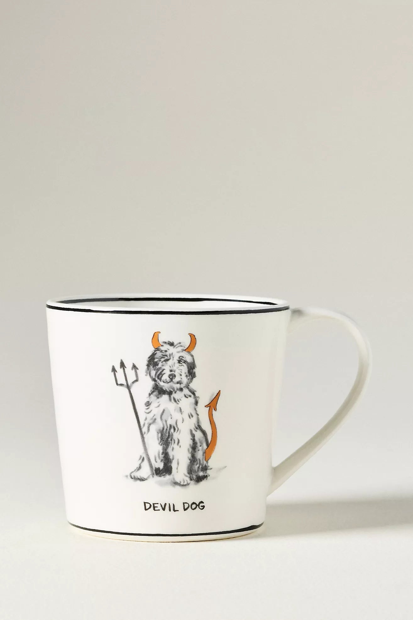 Molly Hatch Stoneware Halloween Dog Mug Devil Dog