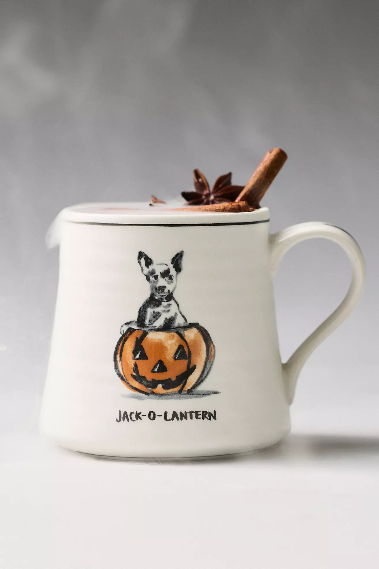 Molly Hatch Stoneware Halloween Dog Mug Jack-O-Lantern