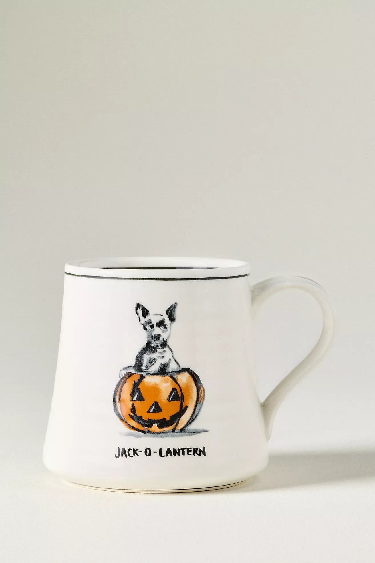 Molly Hatch Stoneware Halloween Dog Mug Jack-O-Lantern