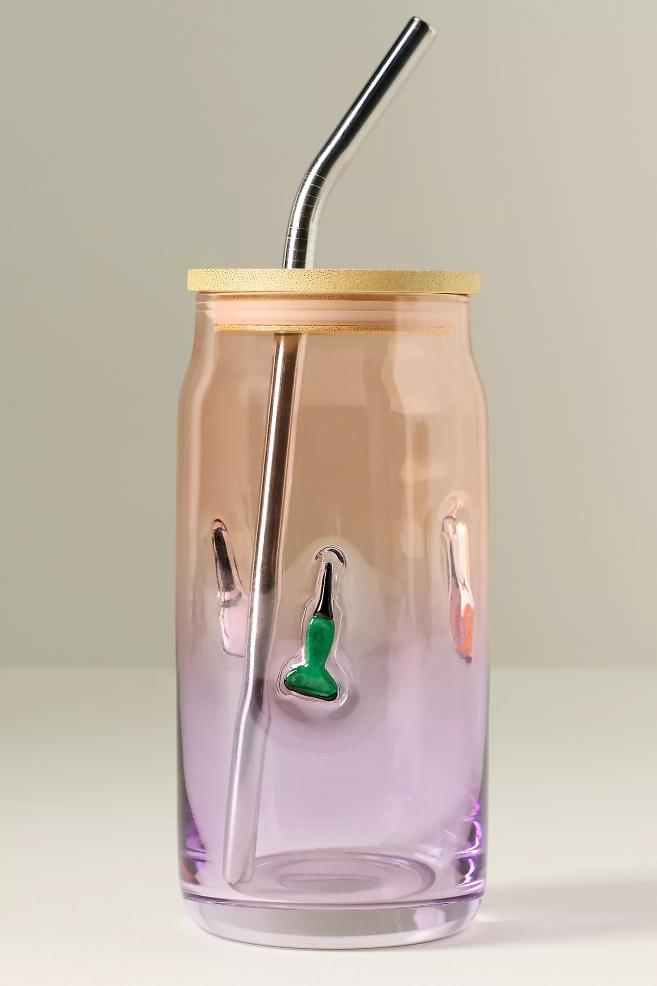 Mystic Halloween Icon Juice Glass Tumbler with Lid Brooms